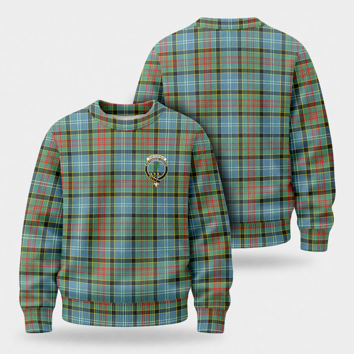 Porterfield Tartan Crest Sweater