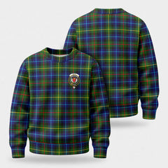 Smith Modern Tartan Crest Sweater