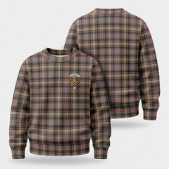 Sutherland Weathered Tartan Crest Sweater