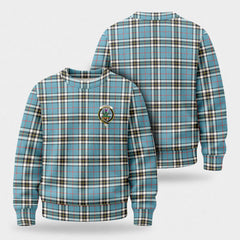 Thomson Blue Tartan Crest Sweater