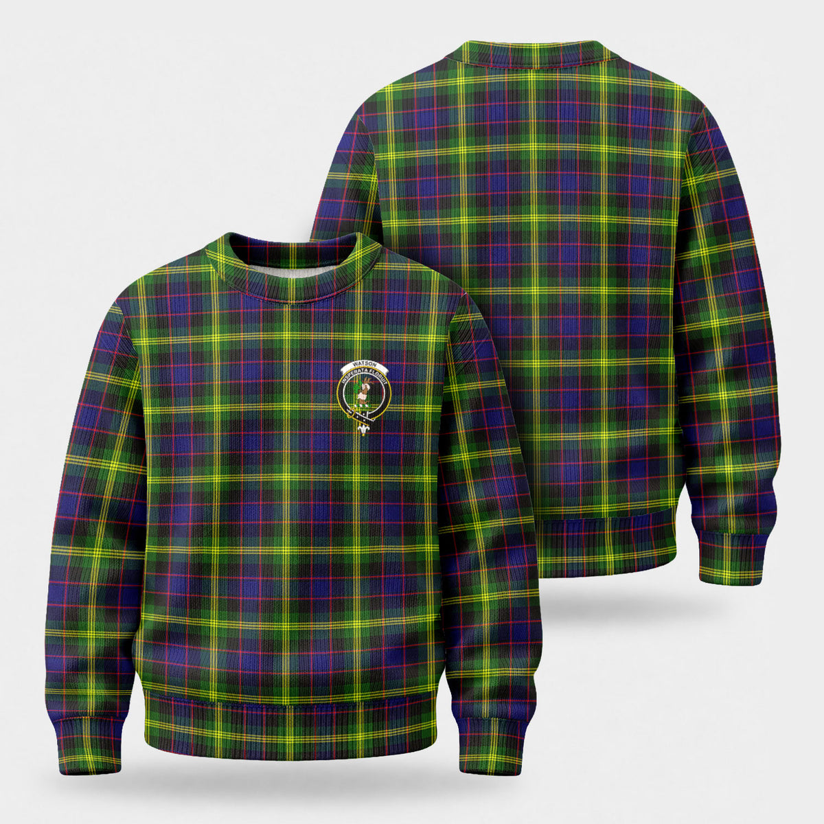 Watson Modern Tartan Crest Sweater