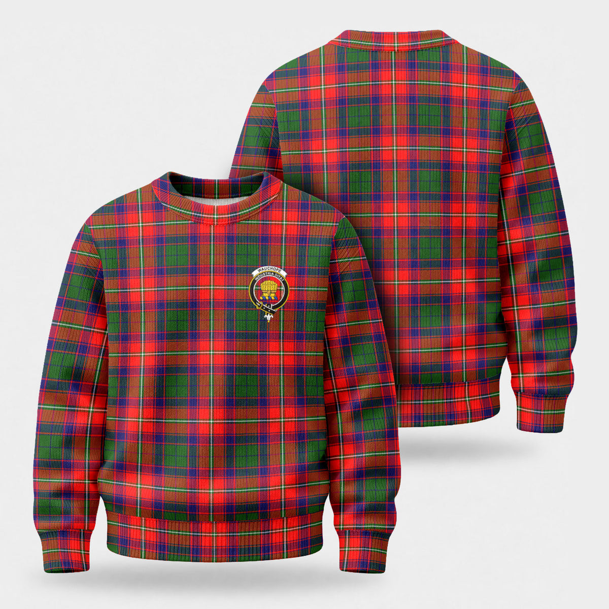Wauchope (or Waugh) Tartan Crest Sweater