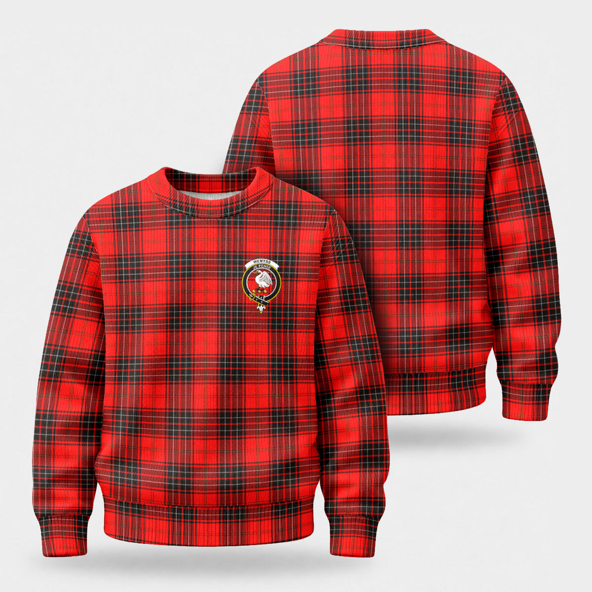 Wemyss Modern Tartan Crest Sweater