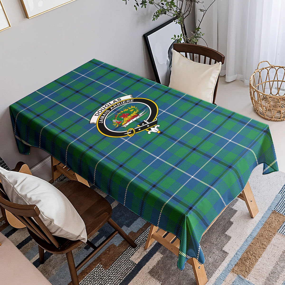 Douglas Ancient Tartan Crest Tablecloth
