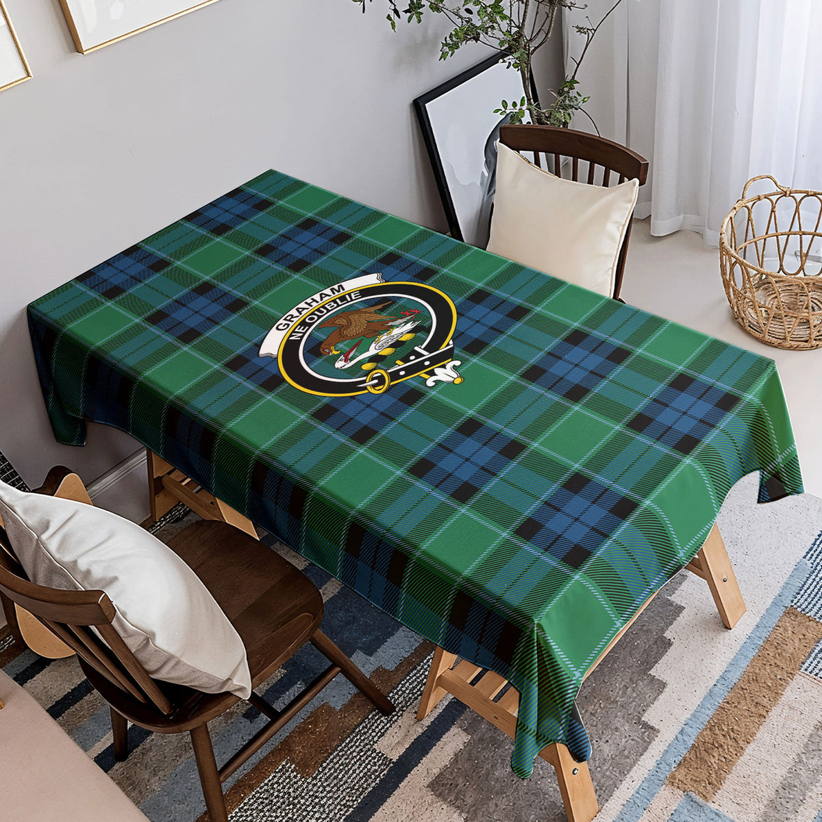 Graham of Menteith Ancient Tartan Crest Tablecloth