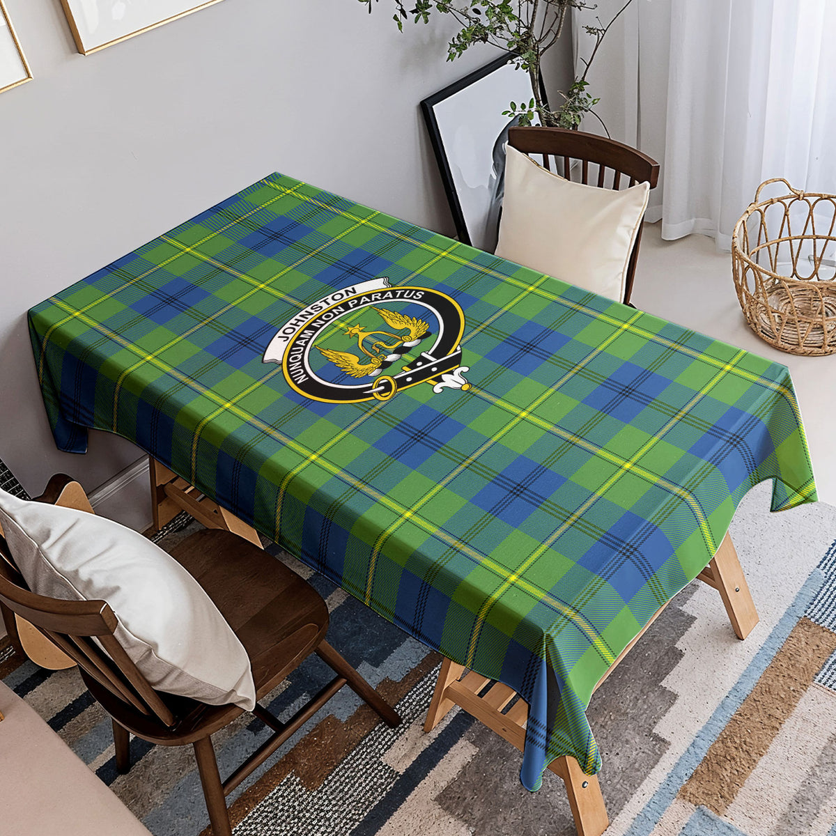 Johnston Ancient Tartan Crest Tablecloth