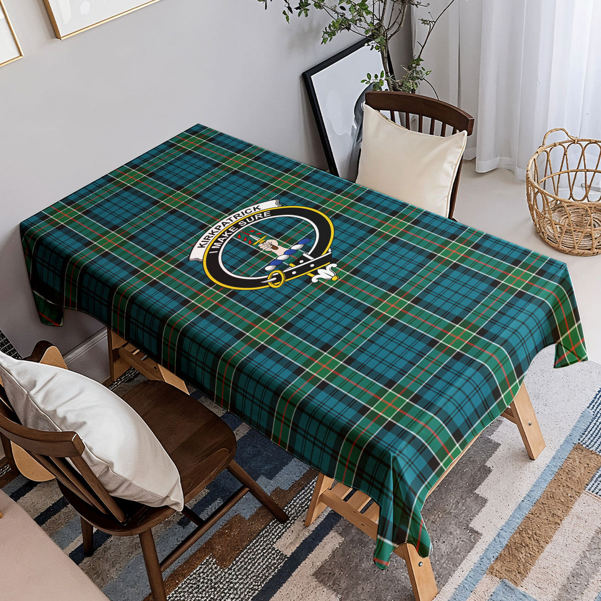 Kirkpatrick Ancient Tartan Crest Tablecloth