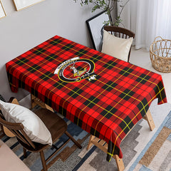 Wallace Hunting Red Tartan Crest Tablecloth