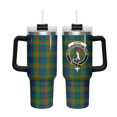 Aiton Tartan Crest 40 oz Insulated Tumbler with Handle