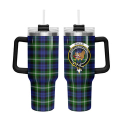 Baillie Modern Tartan Crest 40 oz Insulated Tumbler with Handle