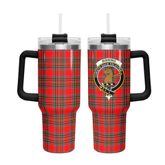 Binning (of Wallifoord) Tartan Crest 40 oz Insulated Tumbler with Handle