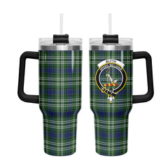 Blyth Tartan Crest 40 oz Insulated Tumbler with Handle
