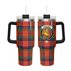 Nicolson Ancient Old Tartan Crest 40 oz Insulated Tumbler with Handle