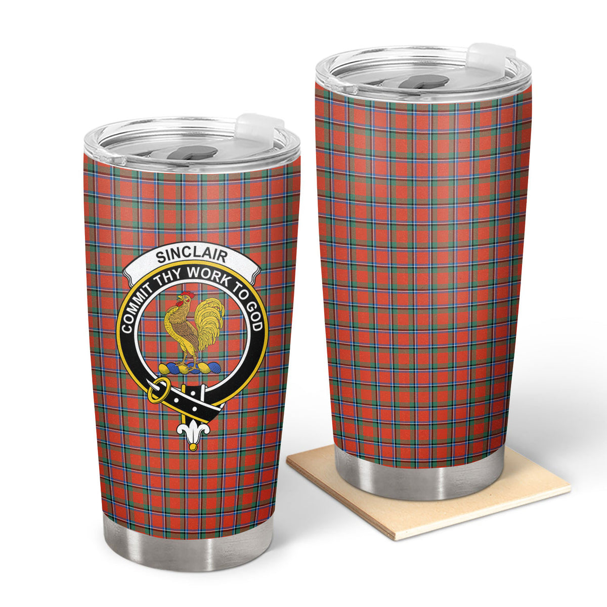 Sinclair Ancient Tartan Crest Tumbler