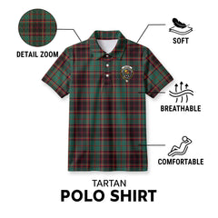 Buchan Ancient Tartan Crest Birdseye Mesh Polo Shirt