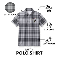 Glen Tartan Crest Birdseye Mesh Polo Shirt