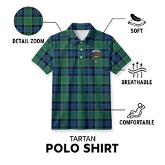 Graham of Menteith Ancient Tartan Crest Birdseye Mesh Polo Shirt