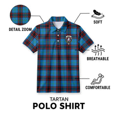 Home Ancient Tartan Crest Birdseye Mesh Polo Shirt