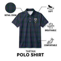 Hope Tartan Crest Birdseye Mesh Polo Shirt