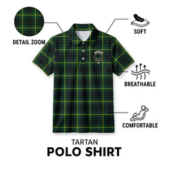 MacArthur Modern Tartan Crest Birdseye Mesh Polo Shirt