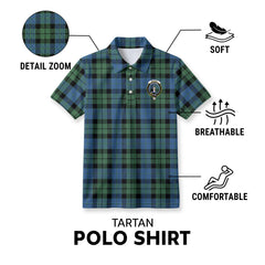 MacKay Ancient Tartan Crest Birdseye Mesh Polo Shirt
