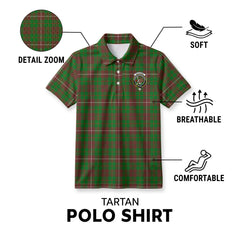 MacKinnon Hunting Modern Tartan Crest Birdseye Mesh Polo Shirt