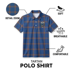 MacLaine of Loch Buie Hunting Ancient Tartan Crest Birdseye Mesh Polo Shirt
