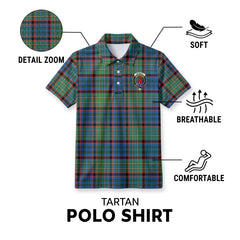 MacNicol Hunting Ancient Tartan Crest Birdseye Mesh Polo Shirt