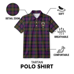 McDonald Modern Tartan Crest Birdseye Mesh Polo Shirt