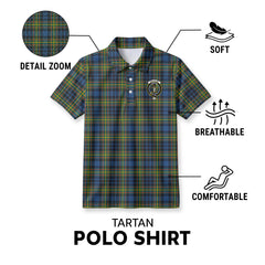 McLellan Ancient Tartan Crest Birdseye Mesh Polo Shirt