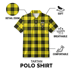 McLeod of Lewis Modern Tartan Crest Birdseye Mesh Polo Shirt