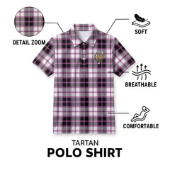 McPherson Hunting Modern Tartan Crest Birdseye Mesh Polo Shirt