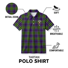 Whitefoord Tartan Crest Birdseye Mesh Polo Shirt