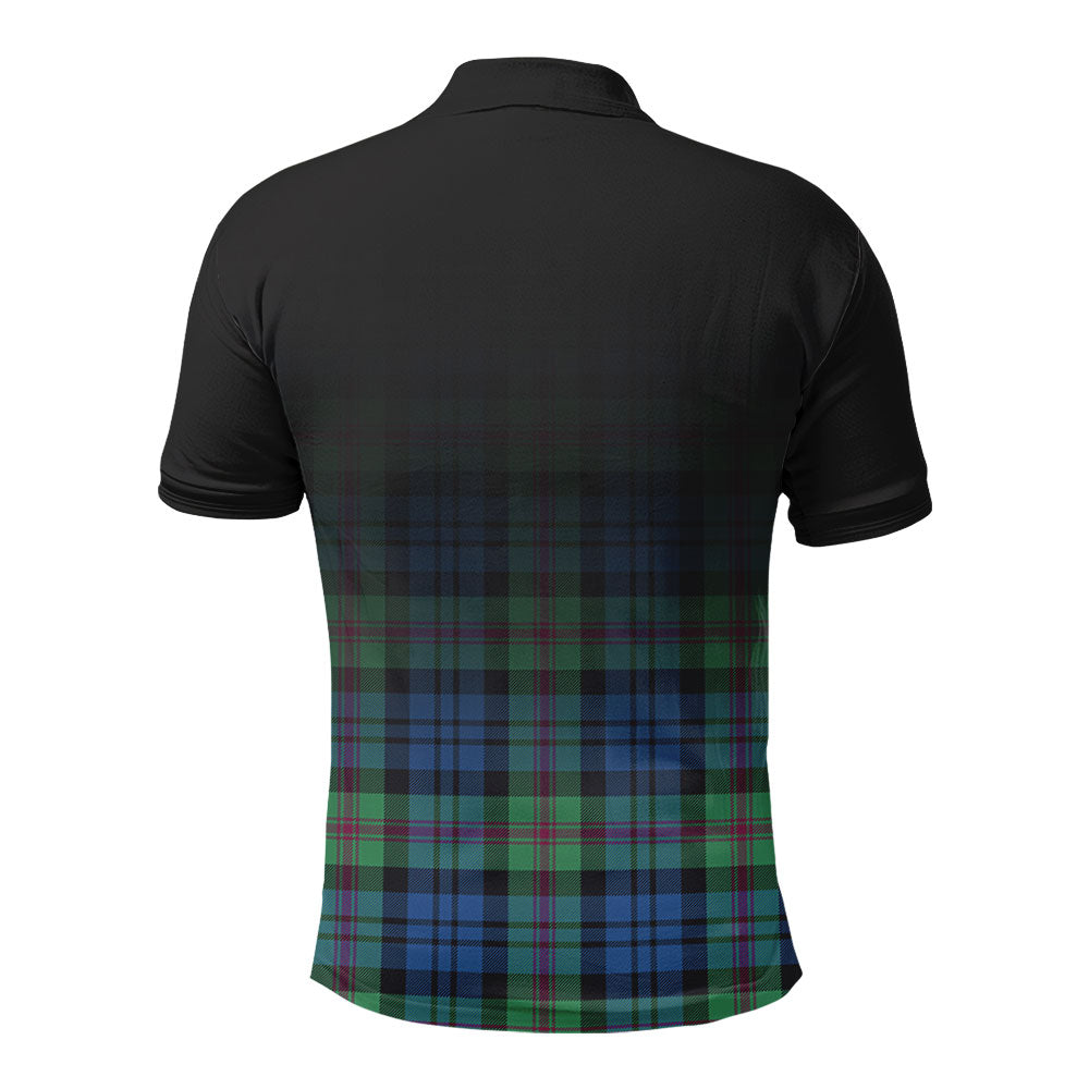Baird Ancient Tartan Crest Polo Shirt - Thistle Black Style