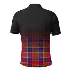 Cameron of Lochiel Modern Tartan Crest Polo Shirt - Thistle Black Style