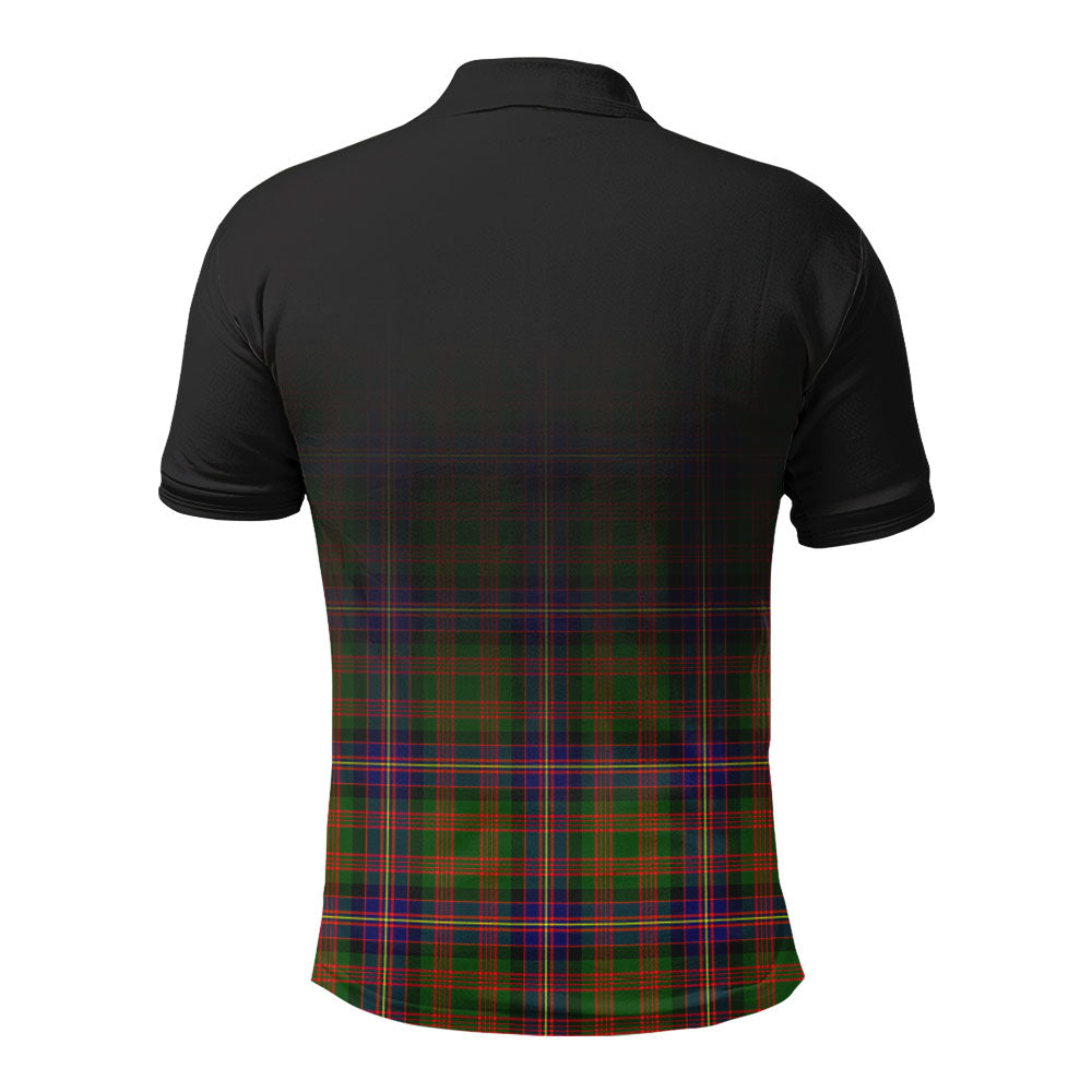 Cochrane Modern Tartan Crest Polo Shirt - Thistle Black Style