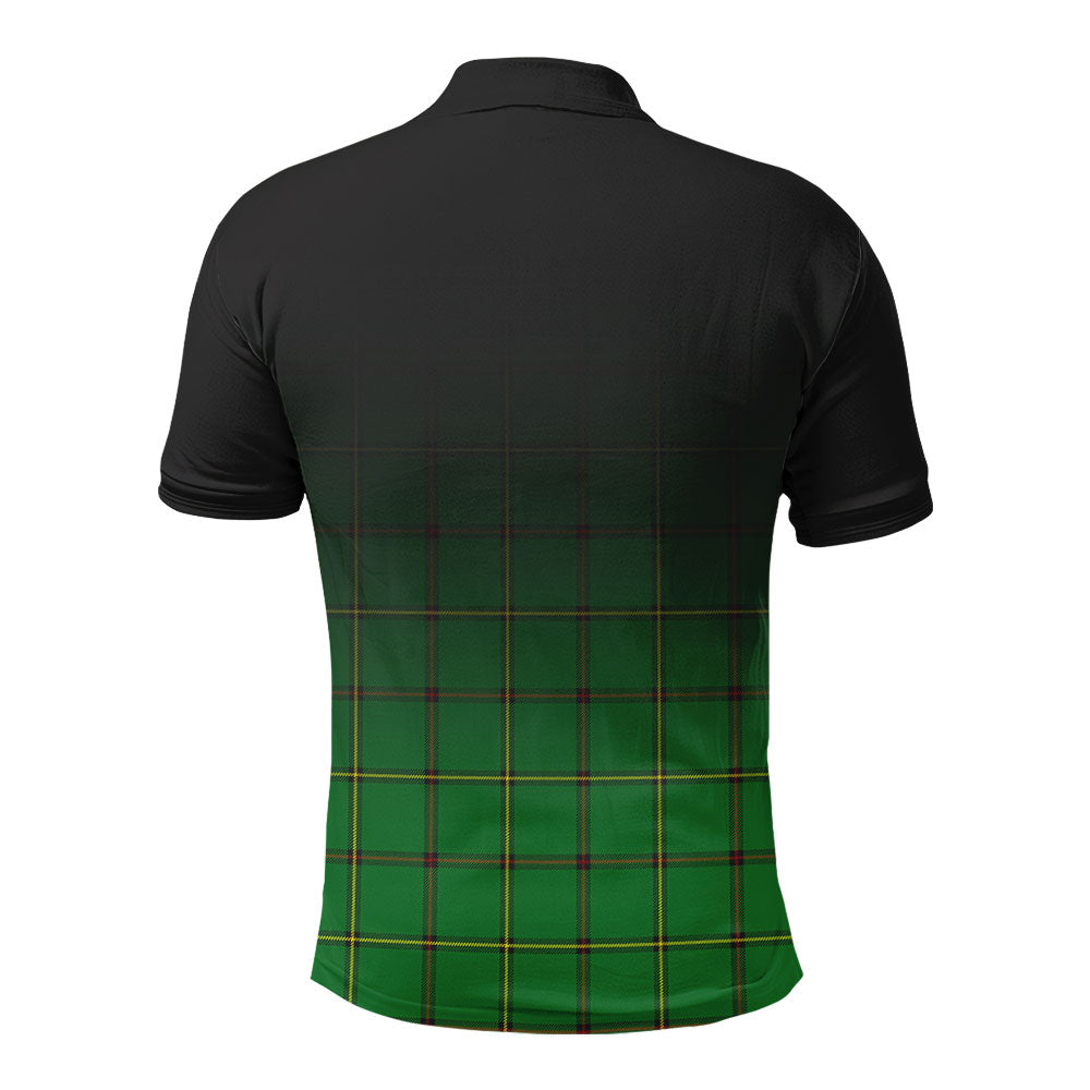 Don Tartan Crest Polo Shirt - Thistle Black Style