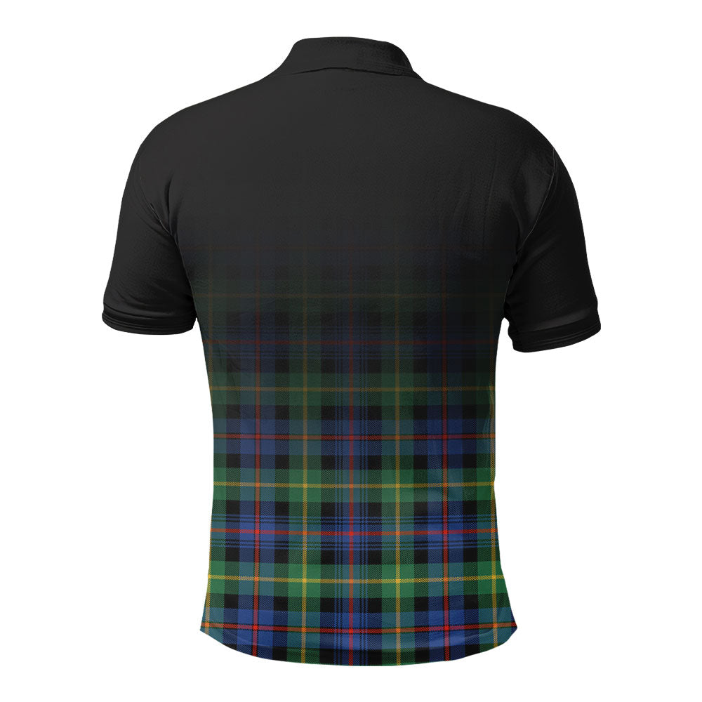 Farquharson Ancient Tartan Crest Polo Shirt - Thistle Black Style