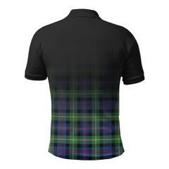 Farquharson Ancient Tartan Crest Polo Shirt - Thistle Black Style