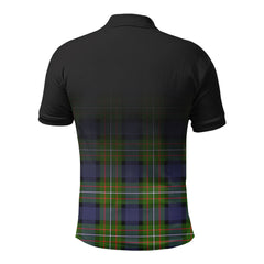 Ferguson Tartan Crest Polo Shirt - Thistle Black Style