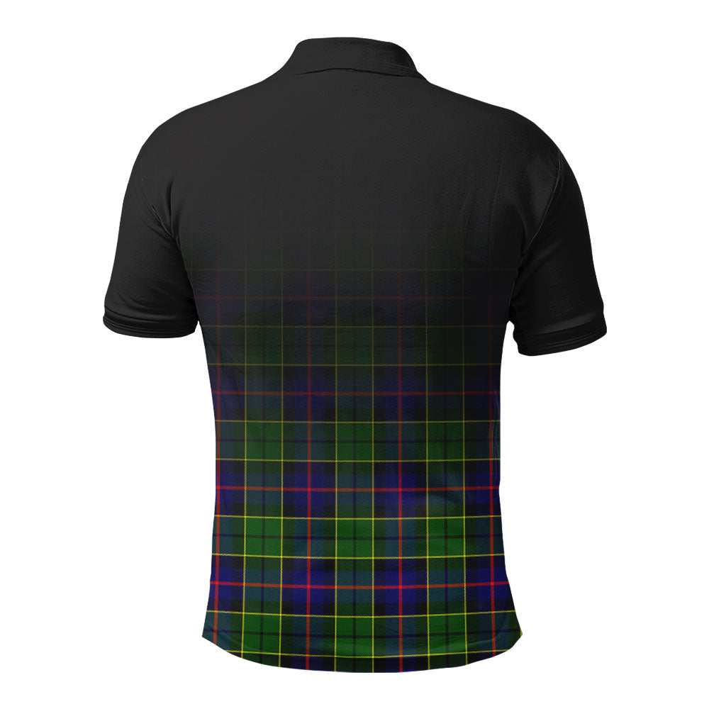 Forsyth Modern Tartan Crest Polo Shirt - Thistle Black Style
