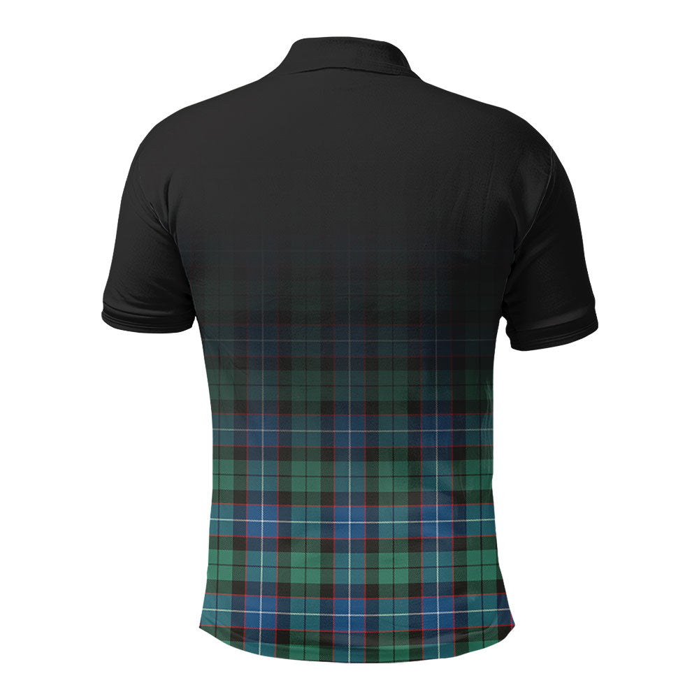 Hunter Ancient Tartan Crest Polo Shirt - Thistle Black Style