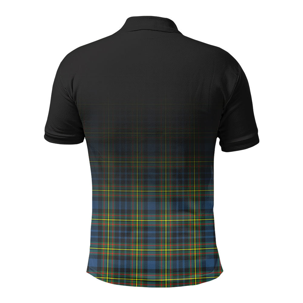 McClellan Ancient Tartan Crest Polo Shirt - Thistle Black Style