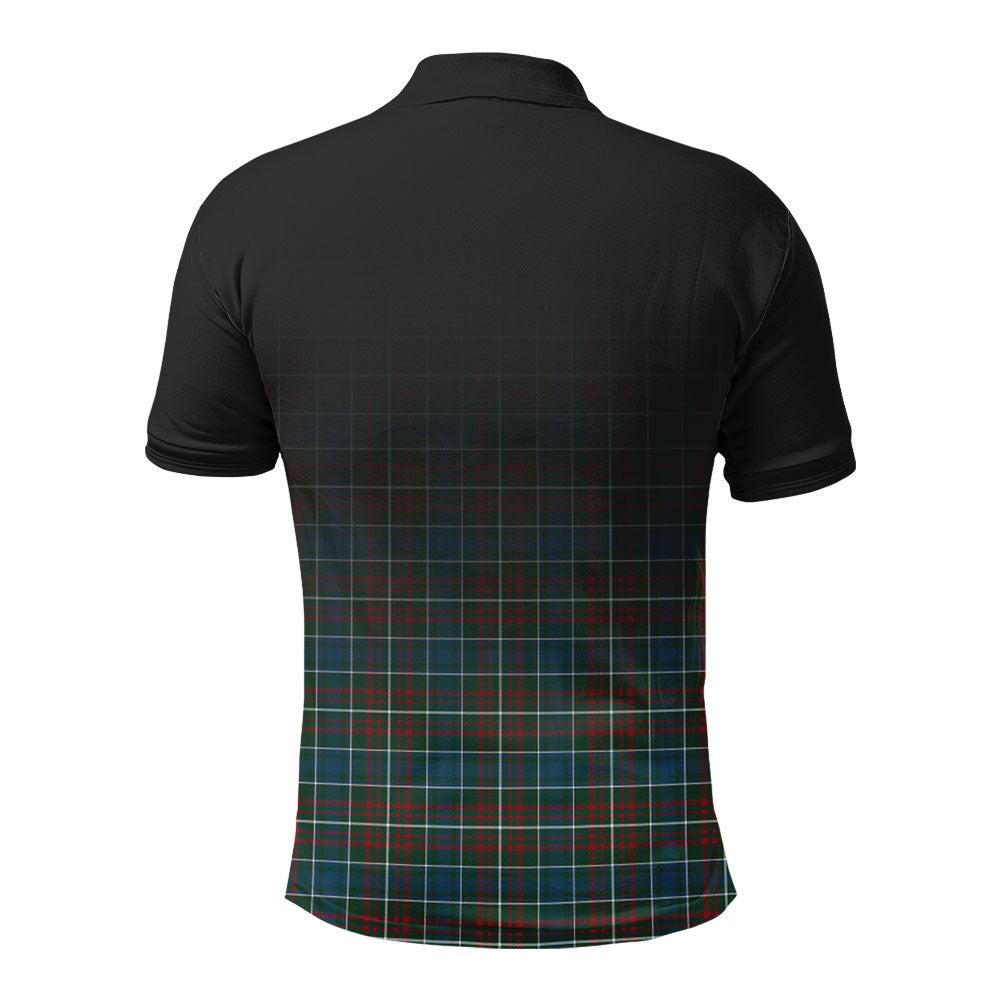 McConnell Tartan Crest Polo Shirt - Thistle Black Style