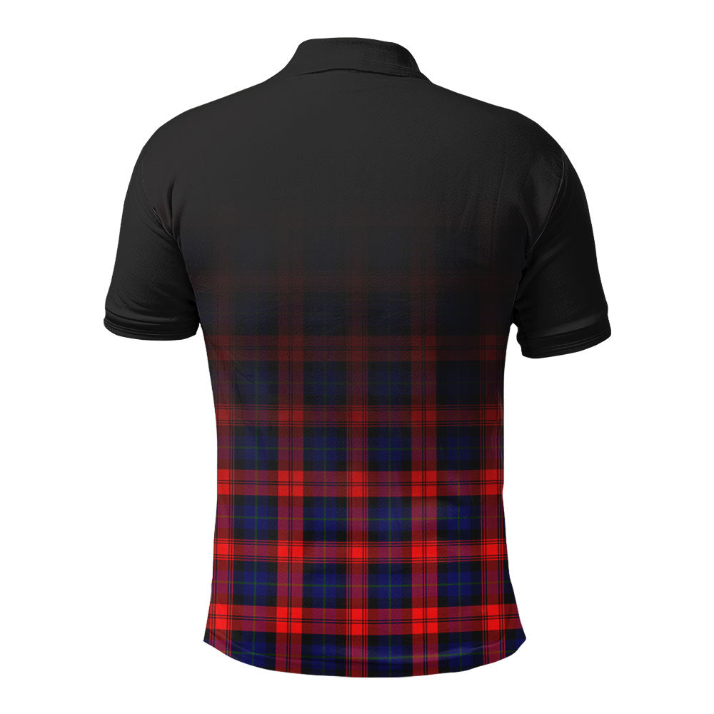 McCracken Tartan Crest Polo Shirt - Thistle Black Style