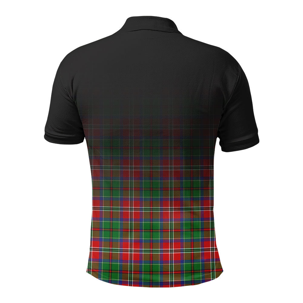 McCullough Tartan Crest Polo Shirt - Thistle Black Style