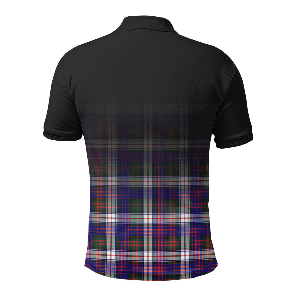 McDonald Dress Modern Tartan Crest Polo Shirt - Thistle Black Style