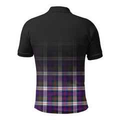 McDonald Dress Modern Tartan Crest Polo Shirt - Thistle Black Style