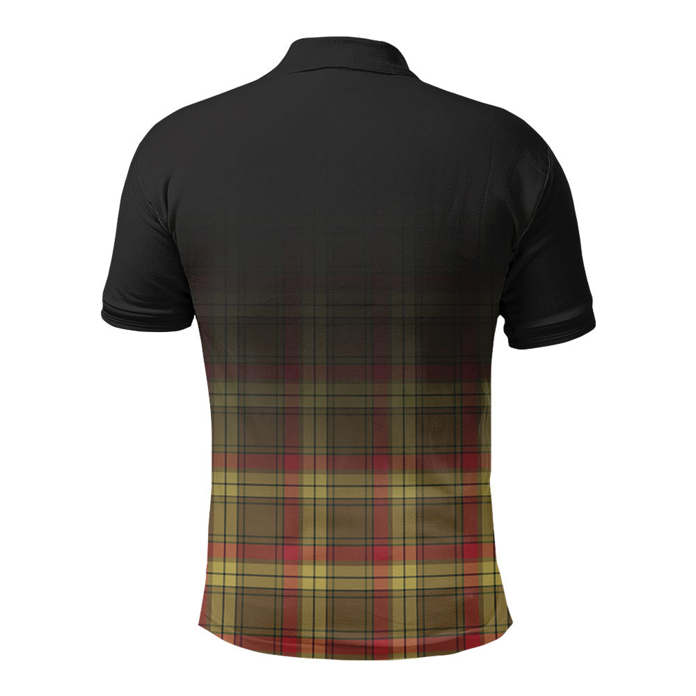 McMillan Old Weathered Tartan Crest Polo Shirt - Thistle Black Style