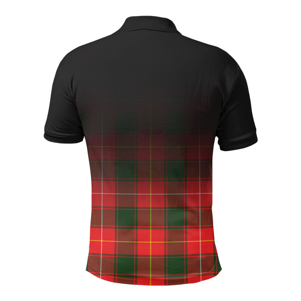 McPhee Tartan Crest Polo Shirt - Thistle Black Style